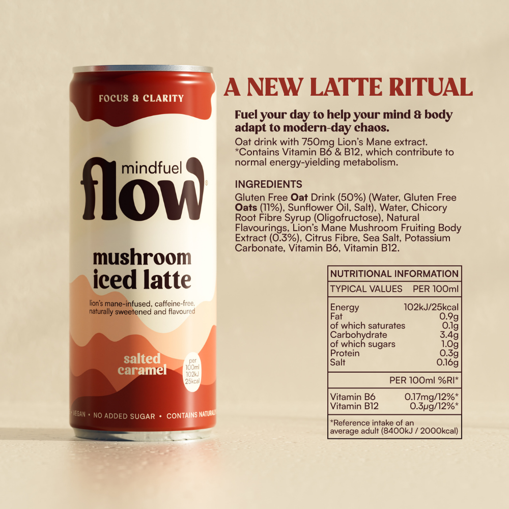 Mindfuel Flow® | Nootropic Mushroom Latte I Vegan I Caffeine‑Free ...